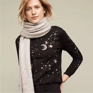 Anthropologie celestial embroidered sweatshirt.